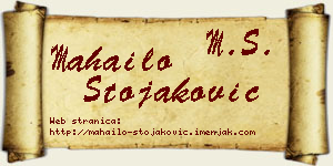 Mahailo Stojaković vizit kartica